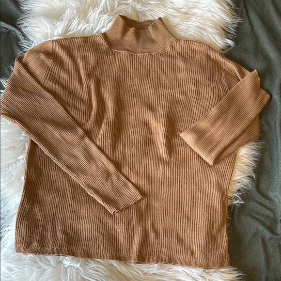 C o l d w a t e r C r e e k • Vintage 90s silk blend ribbed turtleneck - Picture 1 of 5